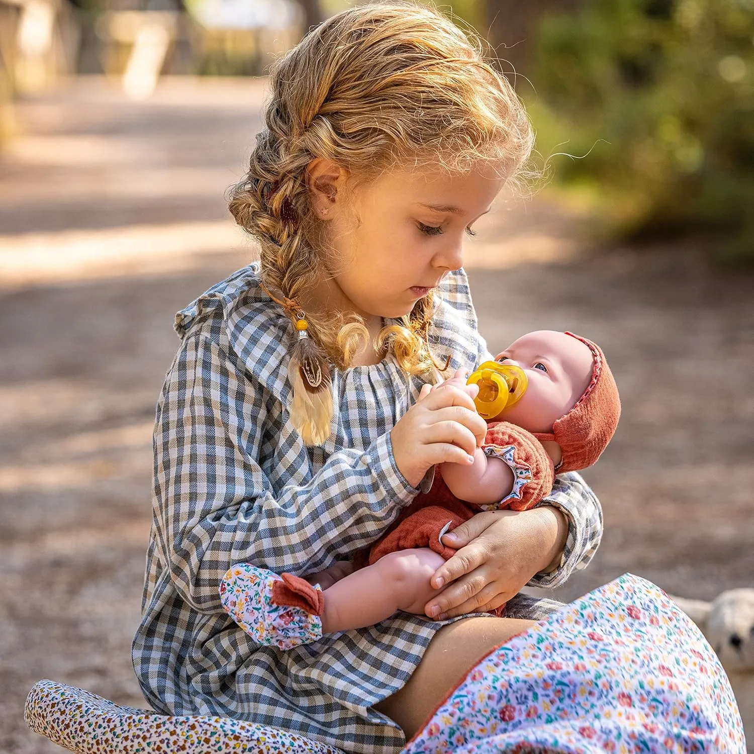 Doll Gift Set | 15" All-Vinyl | Made in Spain | Designed by Berenguer | Ages 2  JC Toys - Nature Collection migration incompatible | Original La Newborn | Anatomically Correct Real Girl Baby 