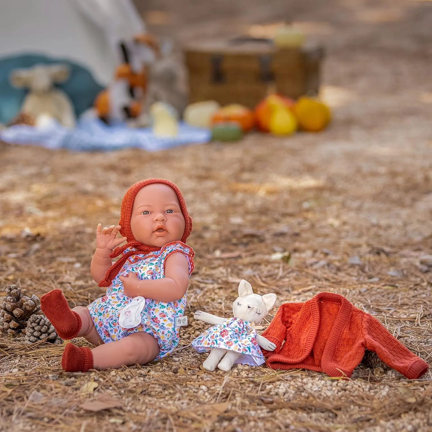 Doll Gift Set | 15" All-Vinyl | Made in Spain | Designed by Berenguer | Ages 2  JC Toys - Nature Collection migration incompatible | Original La Newborn | Anatomically Correct Real Girl Baby 