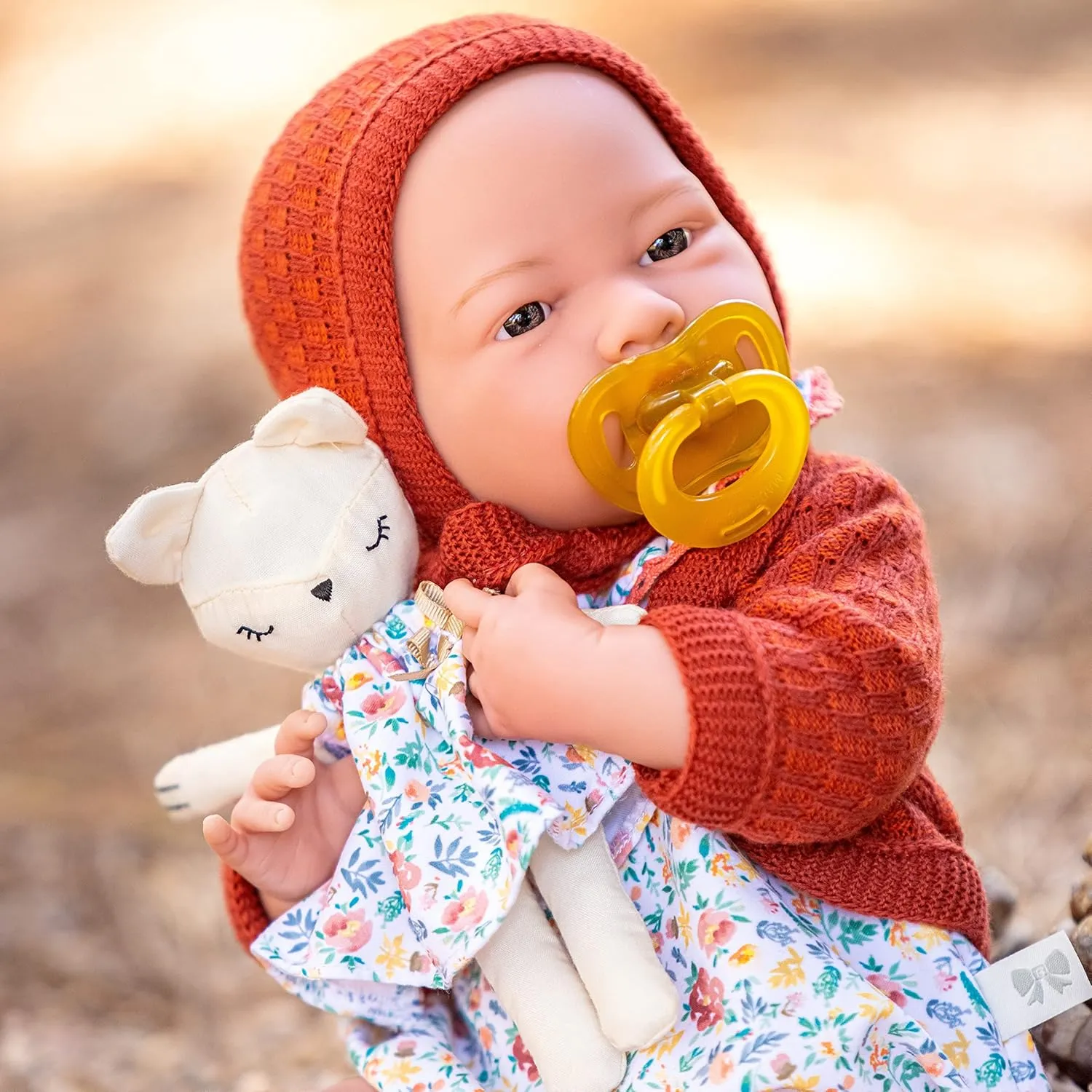 Doll Gift Set | 15" All-Vinyl | Made in Spain | Designed by Berenguer | Ages 2  JC Toys - Nature Collection migration incompatible | Original La Newborn | Anatomically Correct Real Girl Baby 