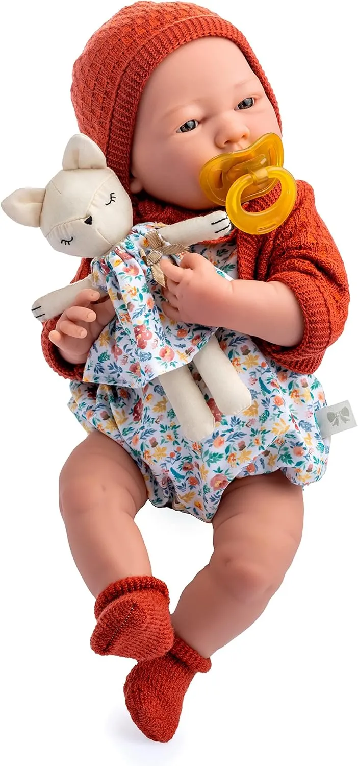 Doll Gift Set | 15" All-Vinyl | Made in Spain | Designed by Berenguer | Ages 2  JC Toys - Nature Collection migration incompatible | Original La Newborn | Anatomically Correct Real Girl Baby 