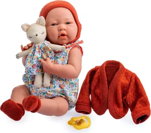 Doll Gift Set | 15" All-Vinyl | Made in Spain | Designed by Berenguer | Ages 2  JC Toys - Nature Collection migration incompatible | Original La Newborn | Anatomically Correct Real Girl Baby 