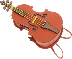 Dolls Ample Storage Space and Charming Design Music Bag for Accessories Dolls Violin Shaped Backpack Miniature Purse for learner Bjd 