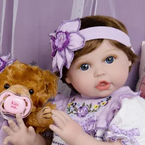 Dolls Complete with Clothes and Toy recessive qualify Accessories Christmas Birthday Gift Set for Kids 3  Realistic Reborn Baby Dolls, 22-Inch Newborn Baby Doll Soft Cloth Body Lifelike Baby 