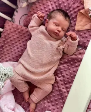 Dolls Silicone Full Body 20 Inch Waterproof Realistic Newborn Baby Girl Dolls Real Looking Lifelike Soft Silicone articulate Spanish persian Baby All Vinyl Doll Alive Painted Hair Anano Reborn Baby 