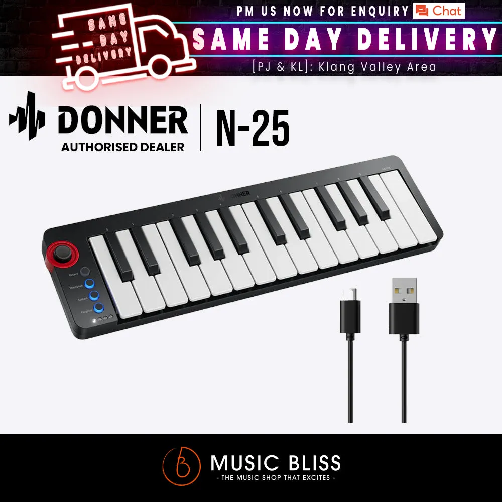 Donner N-25 USB Small Portable MIDI Keyboard Controller