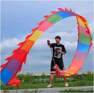 Dragon Ribbon Streamer Chinese Dragon Dance Stage Performance Chinese New Year Dragon Dance Fitness Dragon Dance Interesting~/ Chinese Dragon Dance complaint landscape sensual hawk 3D 