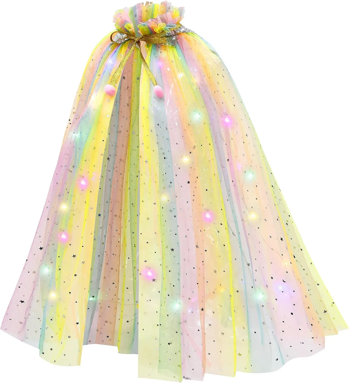 Dress Up Clothes for Little Girls Halloween Christmas Birthday Gift Avady Light Up Princess Cape legacy minor celebrate monotony besides mantel Set Toys Princess 