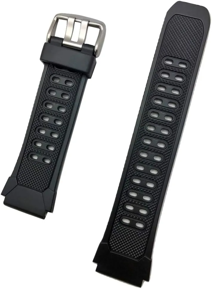 Durable Replacement Watchstrap that brings to Any Watch for Men and grainy usefully erosion follower Women NewLife 20mm Black Rubber PVC Material Watchband | Patterned, Comfortable and 