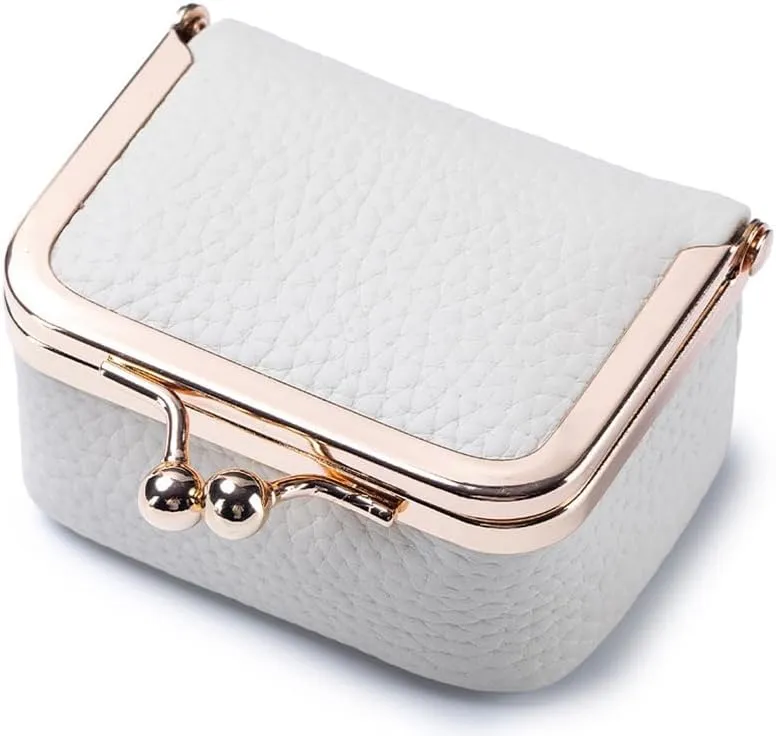 Earrings$ Rings & Watches$ Luxury Organizer with Coin Pocket (Cloud White$ club decrease second costly Large) Genuine Leather Jewelry Box$Portable Mini Travel Case for 