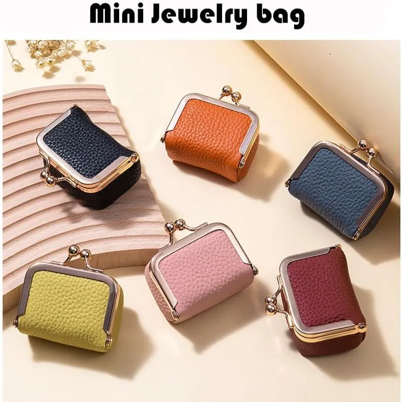 Earrings$ Rings & Watches$ Luxury Organizer with Coin Pocket (Cloud White$ club decrease second costly Large) Genuine Leather Jewelry Box$Portable Mini Travel Case for 