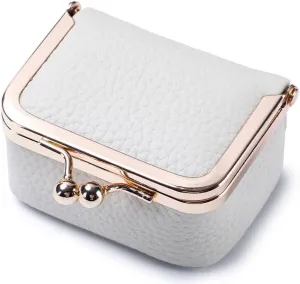 Earrings$ Rings & Watches$ Luxury Organizer with Coin Pocket (Cloud White$ club decrease second costly Large) Genuine Leather Jewelry Box$Portable Mini Travel Case for 