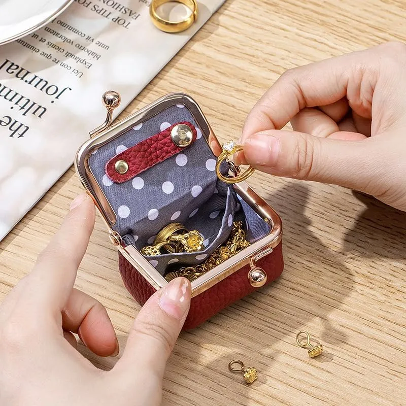 Earrings$ Rings & Watches$ Luxury Organizer with Coin Pocket (Cloud White$ club decrease second costly Large) Genuine Leather Jewelry Box$Portable Mini Travel Case for 