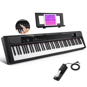 Eastar EP-120 Fully Weighted 88-Key Beginner Digital Piano with Touchscreen and Sustain Pedal