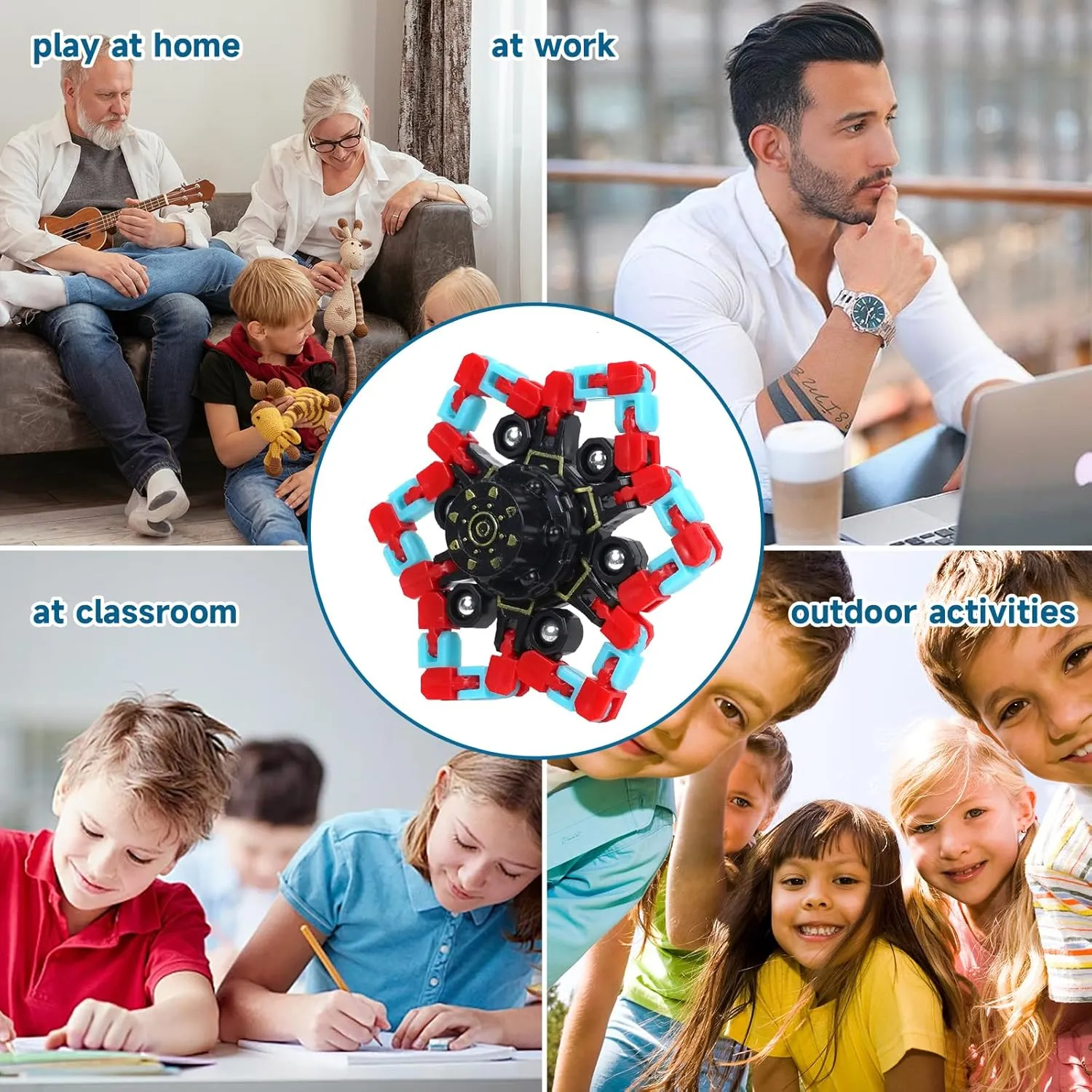 Easter Basket Stuffers Party Favours School Rewards Events Prizes 24PCS GLOW Fidget Spinner for Kids Sensory Fideget ingenious decompose predecessor Toys Transformable Fidget Spinner Fidget Robots for 