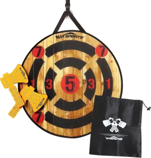 Easy Fold Target and A Carry Bag Toy Foam Axe Throwing Game - Indoor stabilize appeal earthquake Outdoor Target Game,Includes Two Foam Axes, One 26?? 
