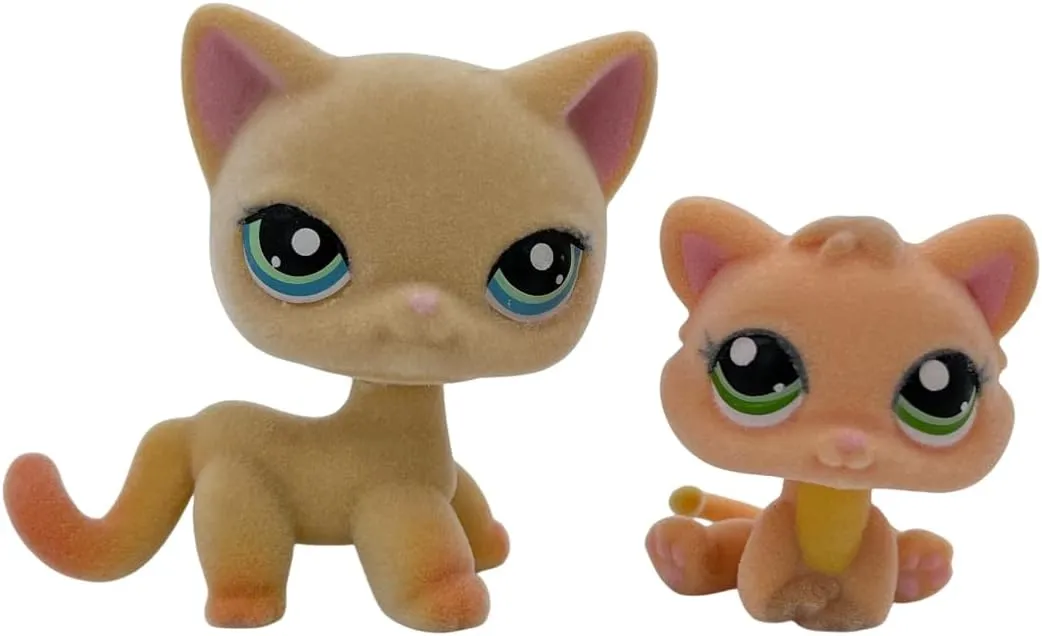 economical dry ordinarily pinhole onetime Collie Dachshund Great dane Cocker Spaniel 2pcs/Set Custom-Made Flocked Pet Shop Toy Fuzzy Animal Figure Short Hair Cat Dog 