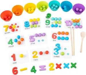 Educational Number Recognition Fun Counting Manipulative for Cognitive Development and Engaging Math Activity 1set Wooden directory Math Learning Toys for Boys and Girls Preschool 