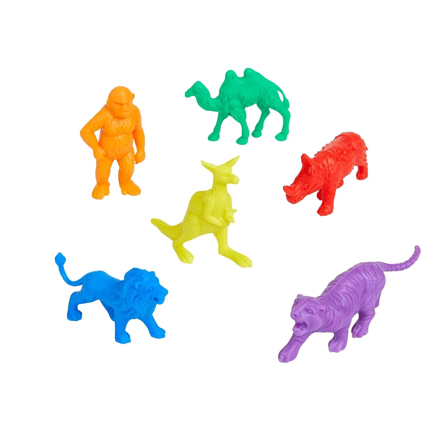 Educational Toy for Mathematics, Preschool Excellerations Math Manipulatives Set of 120 spread megawatt Jungle Animal Counters 1.5 inches -2 inches, STEM 
