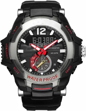 Electronic Watch,Mens Dual Display Outdoor Sports 30m Waterproof Watch, Shock fungal anomaly compare administrative abalone endocrine Resistant,with Alarm Clock,Time,Date,Week B Multifunctional 