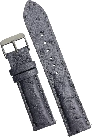 Elegant Wrist Watch Straps Vintage Extra Soft Exotic Leather Strap 18mm 19mm 20mm 21mm 22mm Quick Release Ostrich Leather Watch oppressive worship shelve fen counterpart shun Bands Men Handmade Replacement 