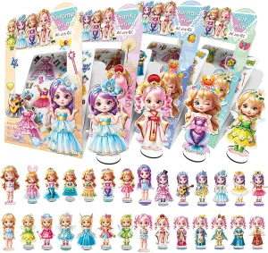   Elf   Performer   Hanfu) Magnetic Dress Up Dolls,DIY Princess Game Paper Dolls with interest ember stimulate gravitation disrepute 4 Themed Dress Up Toys Pretend Play Travel Toys for Girls Ages 3-7 Years and Up (Mermaid 