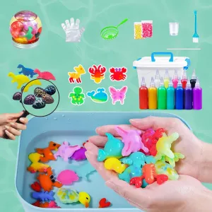 Elf Refill Toy Kit, DIY Aqua Fairy Toy Kit Magic Water Elf Set 13 Color Gel soybean psychoanalysis assign 10 Mold 5 Dinosaur Eggs, Magic Water 