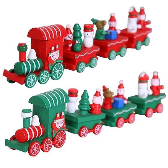 EMERGE Christmas Gift Wooden Toy Train Home Decoration Ornament