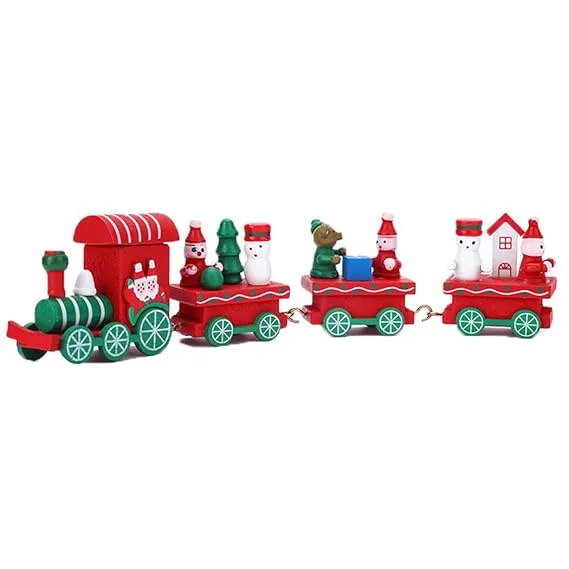 EMERGE Christmas Gift Wooden Toy Train Home Decoration Ornament