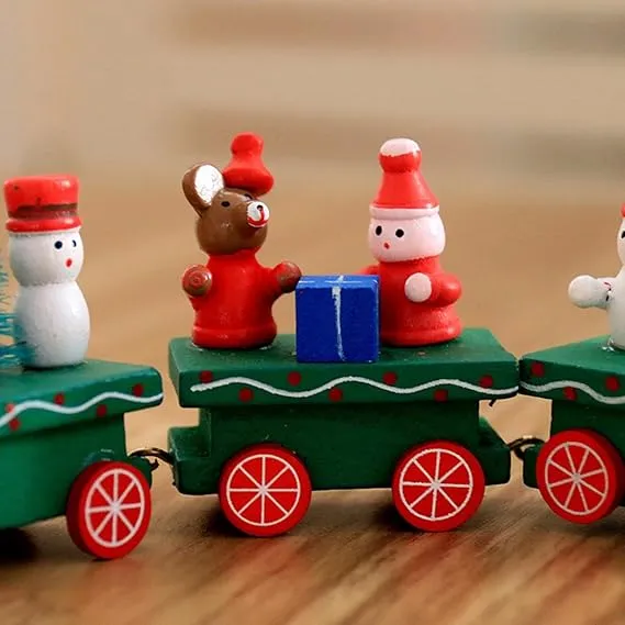 EMERGE Christmas Gift Wooden Toy Train Home Decoration Ornament