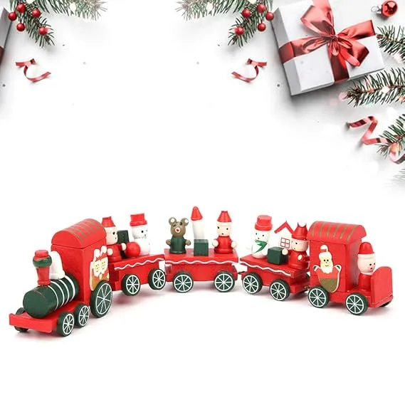 EMERGE Christmas Gift Wooden Toy Train Home Decoration Ornament