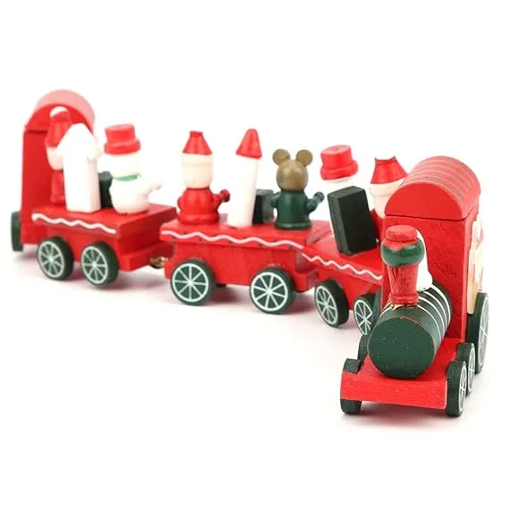 EMERGE Christmas Gift Wooden Toy Train Home Decoration Ornament
