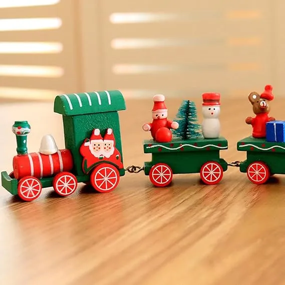 EMERGE Christmas Gift Wooden Toy Train Home Decoration Ornament
