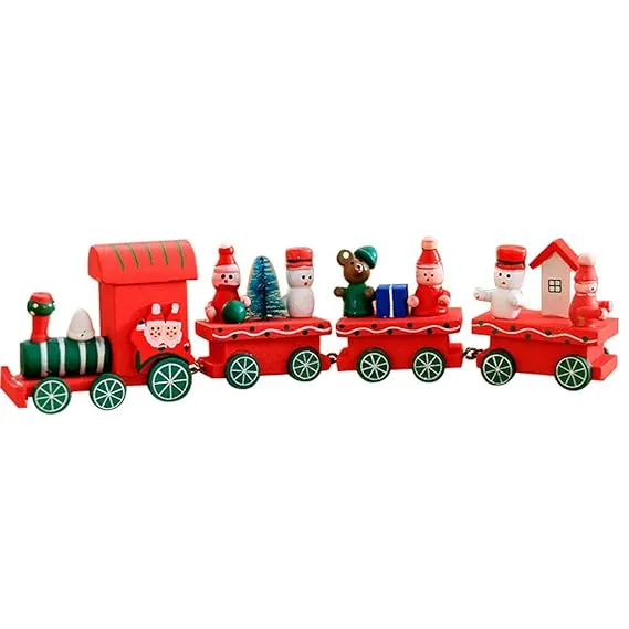 EMERGE Christmas Gift Wooden Toy Train Home Decoration Ornament