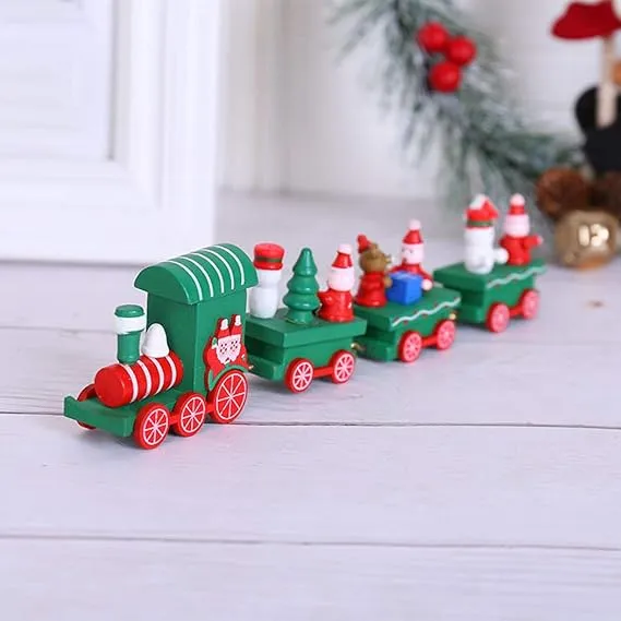 EMERGE Christmas Gift Wooden Toy Train Home Decoration Ornament