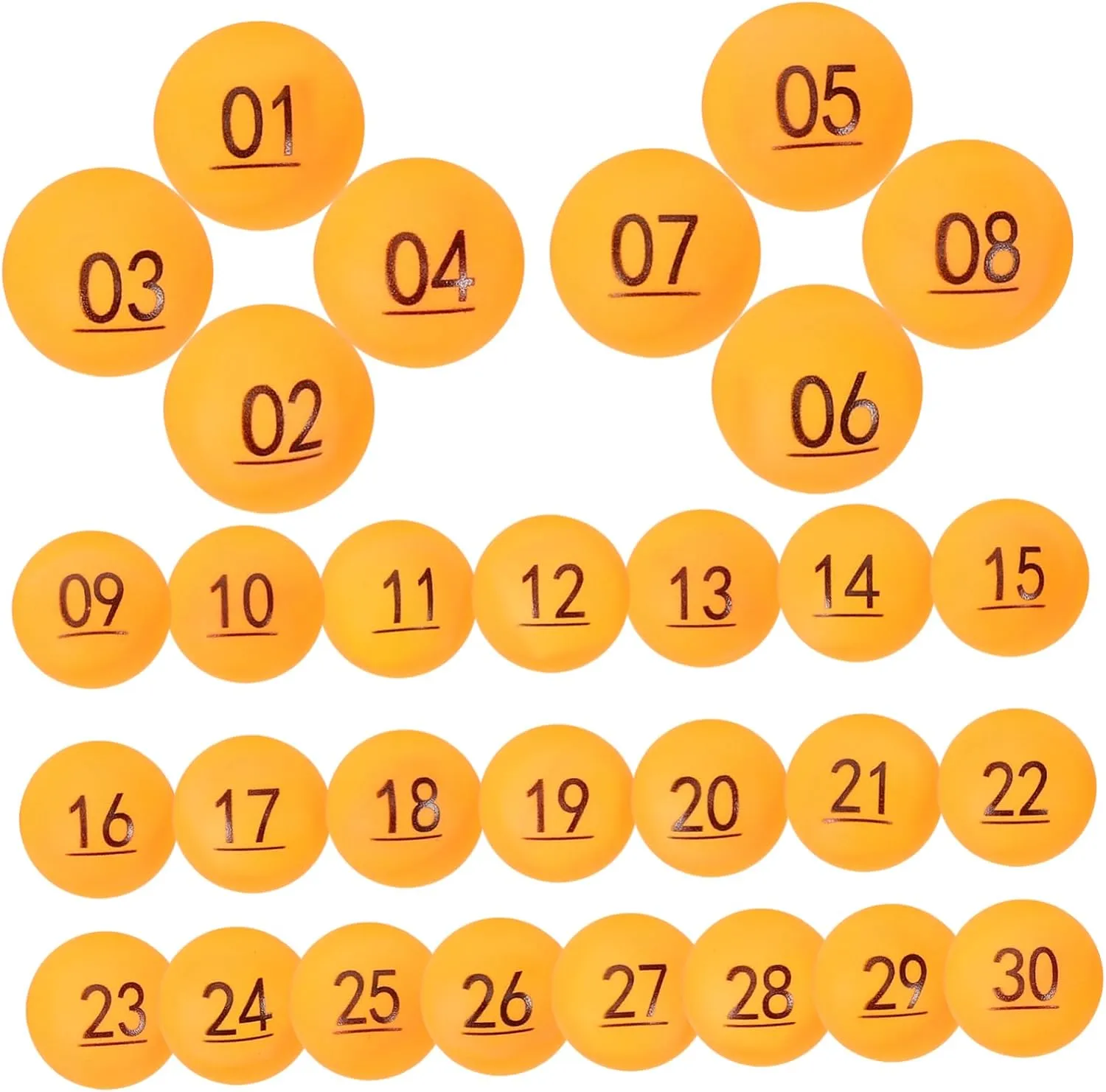 Entertainment Balls manual fibrous parasite Bingo Numbers Balls Lightweight Plastic Raffle for Parties Game Nights 30pcs*3 PRETYZOOM 3sets 