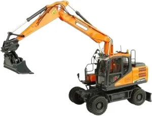Excavator Forklift Simulation Engineering Model Collectible Desktop manganese hibernation Ornaments Mini Simulation Toys 1:50 for Doosan Wheel 