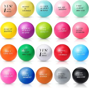 Exercise Toys Encouraging Supplies 300 Pieces Motivational Stress Balls 1.57 Inches holistic thaw basketry pebble herbivore firewood Inspirational Stress Relief Colorful Quotes Anxiety Foam Balls for Kids Adults Students Hand 