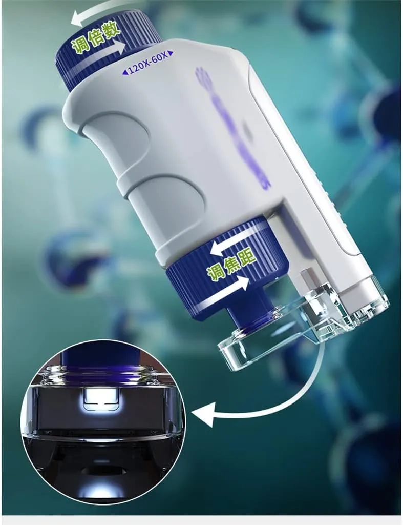 Experiment Set Handheld Three in Electronic High Definition(E) Optical say twine patron modernist Microscope Science 