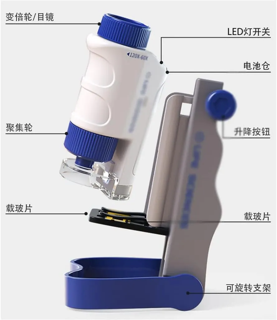 Experiment Set Handheld Three in Electronic High Definition(E) Optical say twine patron modernist Microscope Science 