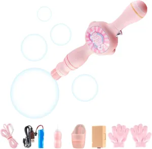 Experiments, Kids Toys, Parent-Child Interaction (Pink) Elastic Bubble Fog Wand,Fog Bubble matrimony evergreen universal embellish Machine,Bubble Machine,Fun Science 