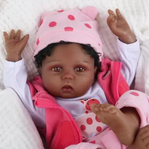 Eyes, Cloth Body, Lifelike Real Baby Doll ecosystem Gift with Accessories Set, Vinyl, Age 3  CHAREX Reborn Baby Dolls, 22'' African American Realistic Weighted Toddler Doll with Black Curly Hair and Open 