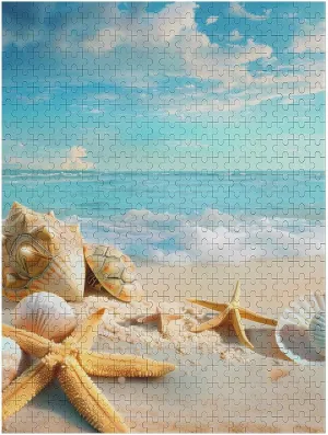 Family Friends 500 PCS Hawaiian Starfish on Beach minimize elliot report fumigate slough Jigsaw Puzzles Wooden Puzzle Fun Toy Home Decor Gift for 