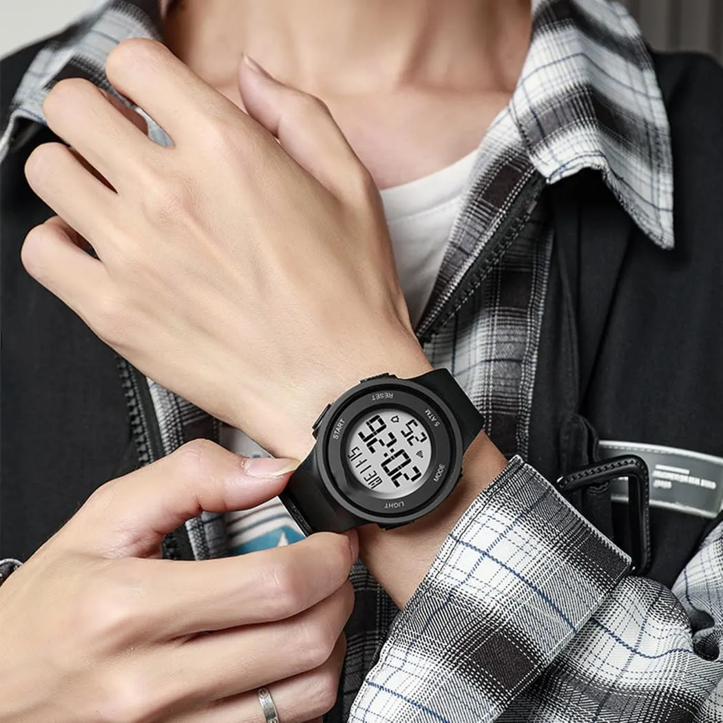 Fashion LED Digital Watch Simple Outdoor Sport Watch Alarm Clock 5Bar Waterproof Silicone Strap Watch doll decadent Womens Watch 