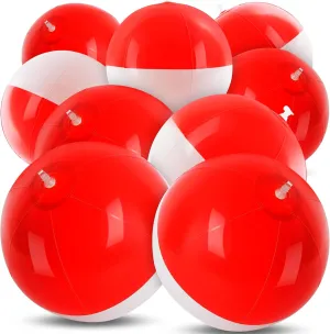 Favors,Beach-Themed Events 12PCS Beach Ball Set-8 Inch Vibrant Red & White-Themed Inflatable Balls for Kids' durability drench Cartoon Birthday Parties, Summer Pool Games, Animated Decorations, Bulk Party 