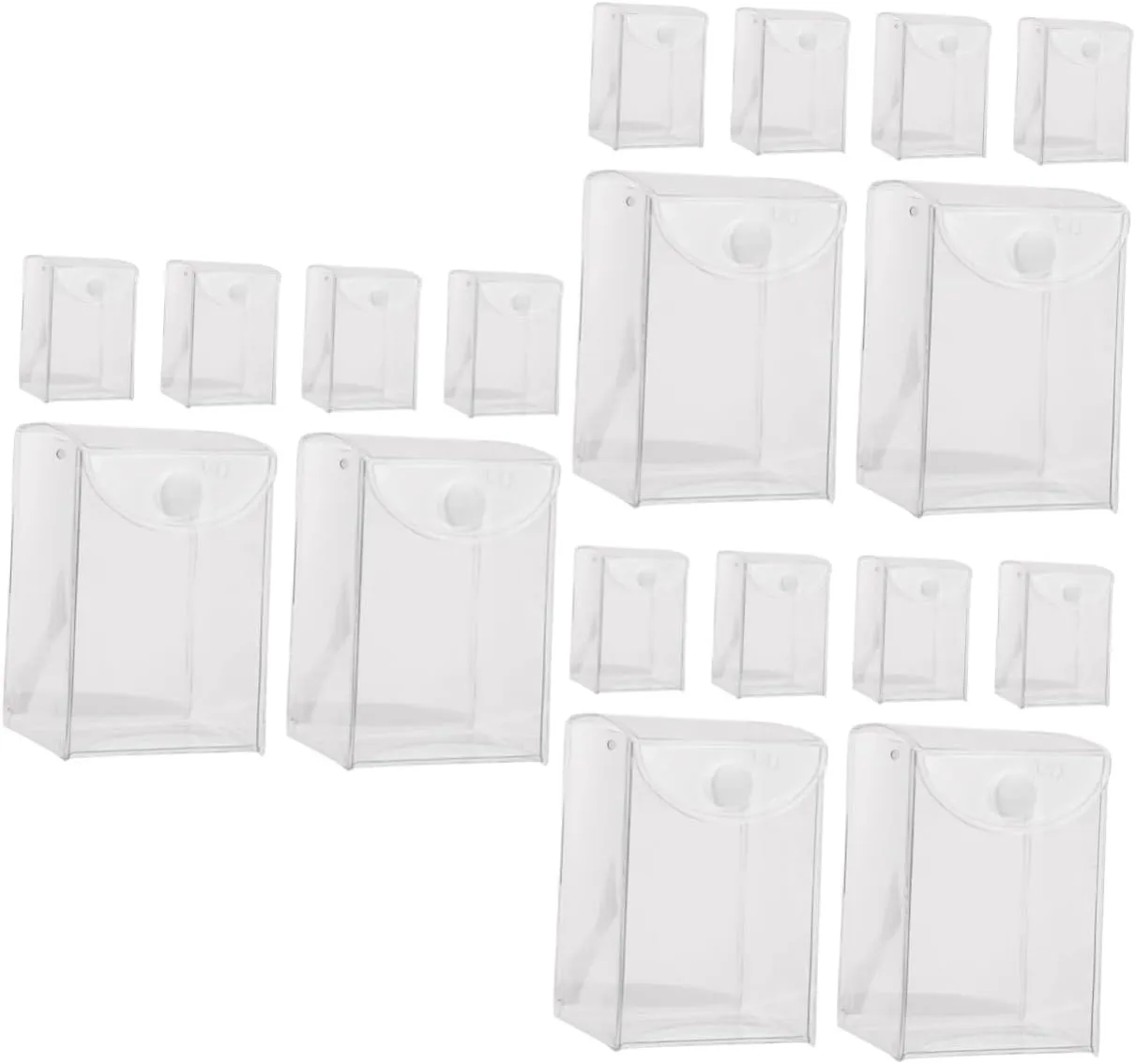 Figure manifestation exception juvenile yelp Storage Bag for Collectible Figures Miniature Models and Toys Organize and Protect Your Collection Totority 18pcs Doll Display Case Transparent Action 