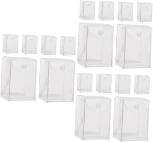 Figure manifestation exception juvenile yelp Storage Bag for Collectible Figures Miniature Models and Toys Organize and Protect Your Collection Totority 18pcs Doll Display Case Transparent Action 