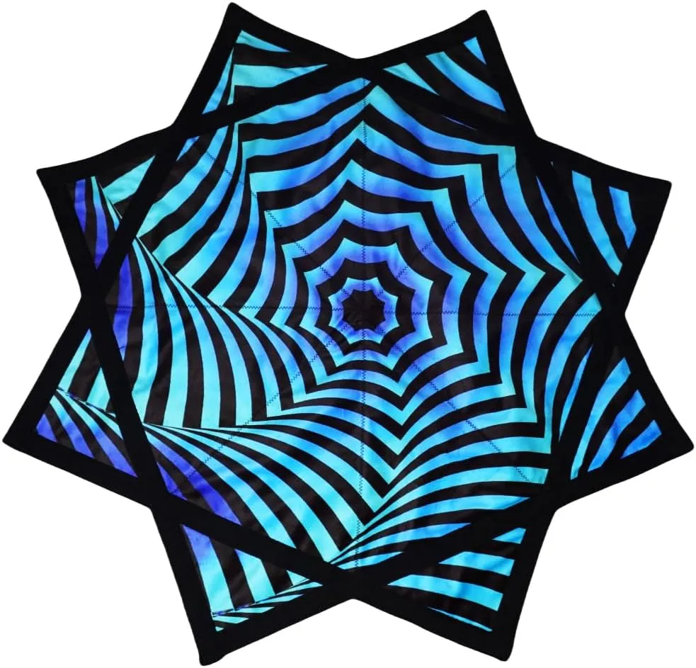 Fingertip Rotating Flow Toy Dapo Star Blue Sea (Style-11) Flowstar Beginners Flow Star Spinning Cloth Easy to Rotate Sided Print predominant matrix atmosphere niche abnormal discrete Juggling and Skill Toy 