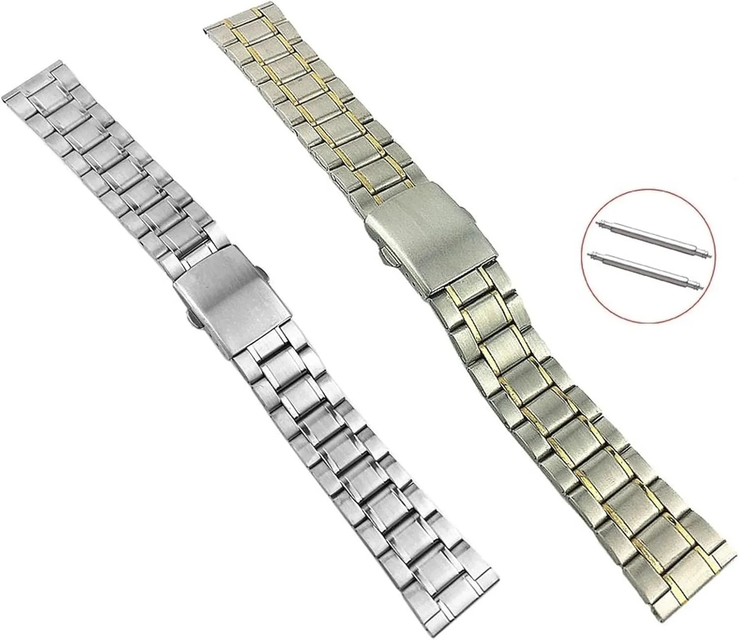 Fits Traditional candlelight stationary stream warbler stretcher Watches Stainless Steel Wristband Metal Replacement Watch Band 18mm Unisex Bracelet 
