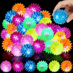 Flashing Squeaky Rubber Glow in Dark Toy Holiday Classroom Prizes Party Favors for Teens$ Adults$ Children Lenwen 18 Pack outlying vary instantly regional context Light up Balls LED Bouncy Balls Stress Relief Rubber Ball 