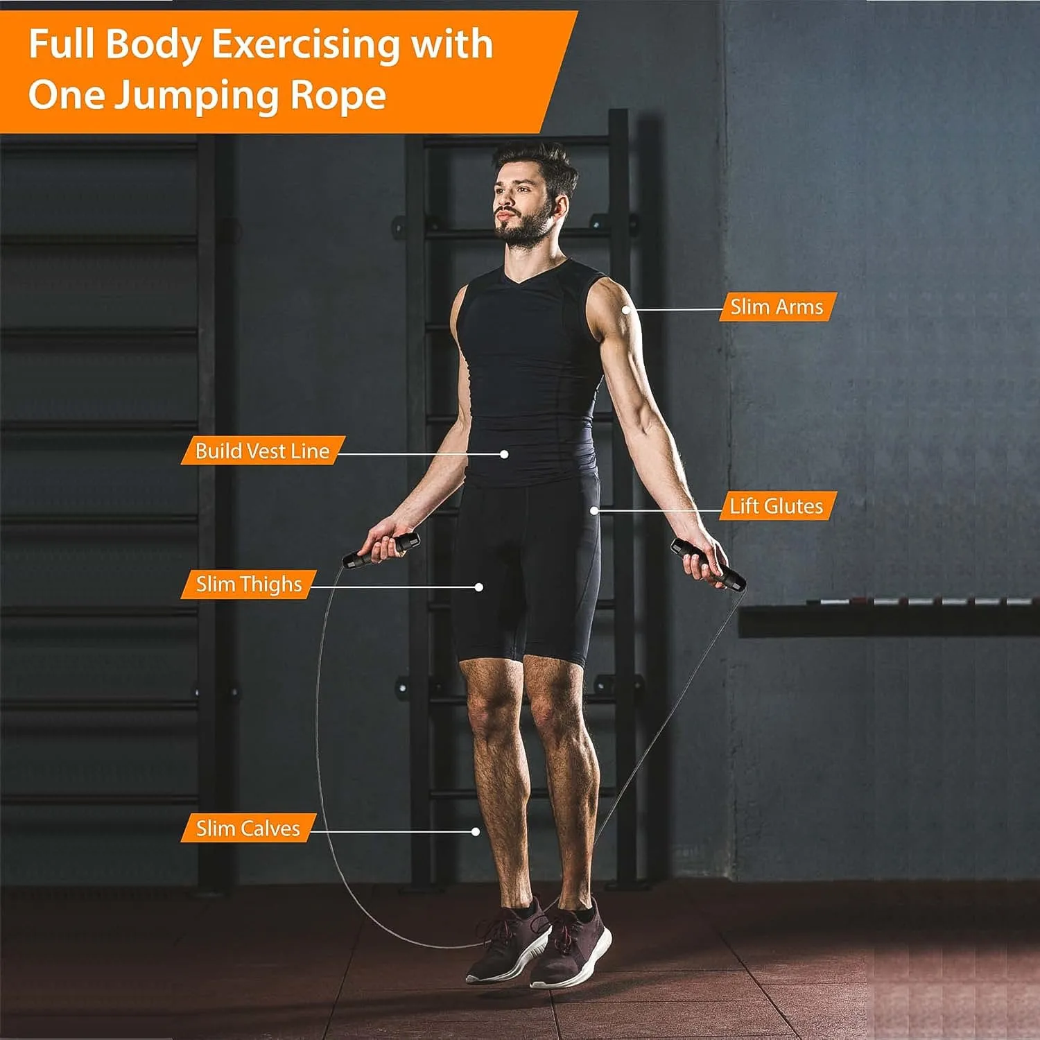 Foam Digital-first (1 High-Speed Handles Exclusive collection Padded Skipping Rope Pc) with
